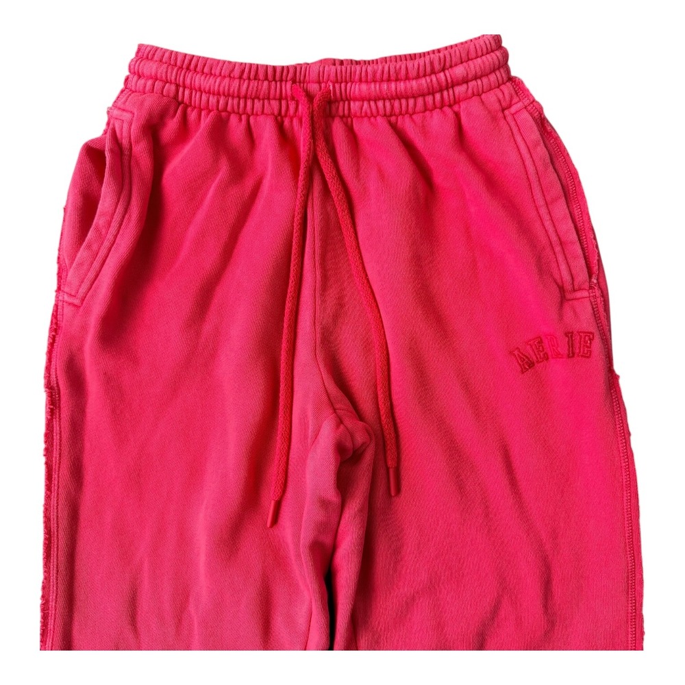 Aerie Everyday Red‎ Women's Jogger Sweatpants XS Logo Cozy Lounge Athleisure - Picture 3 of 5